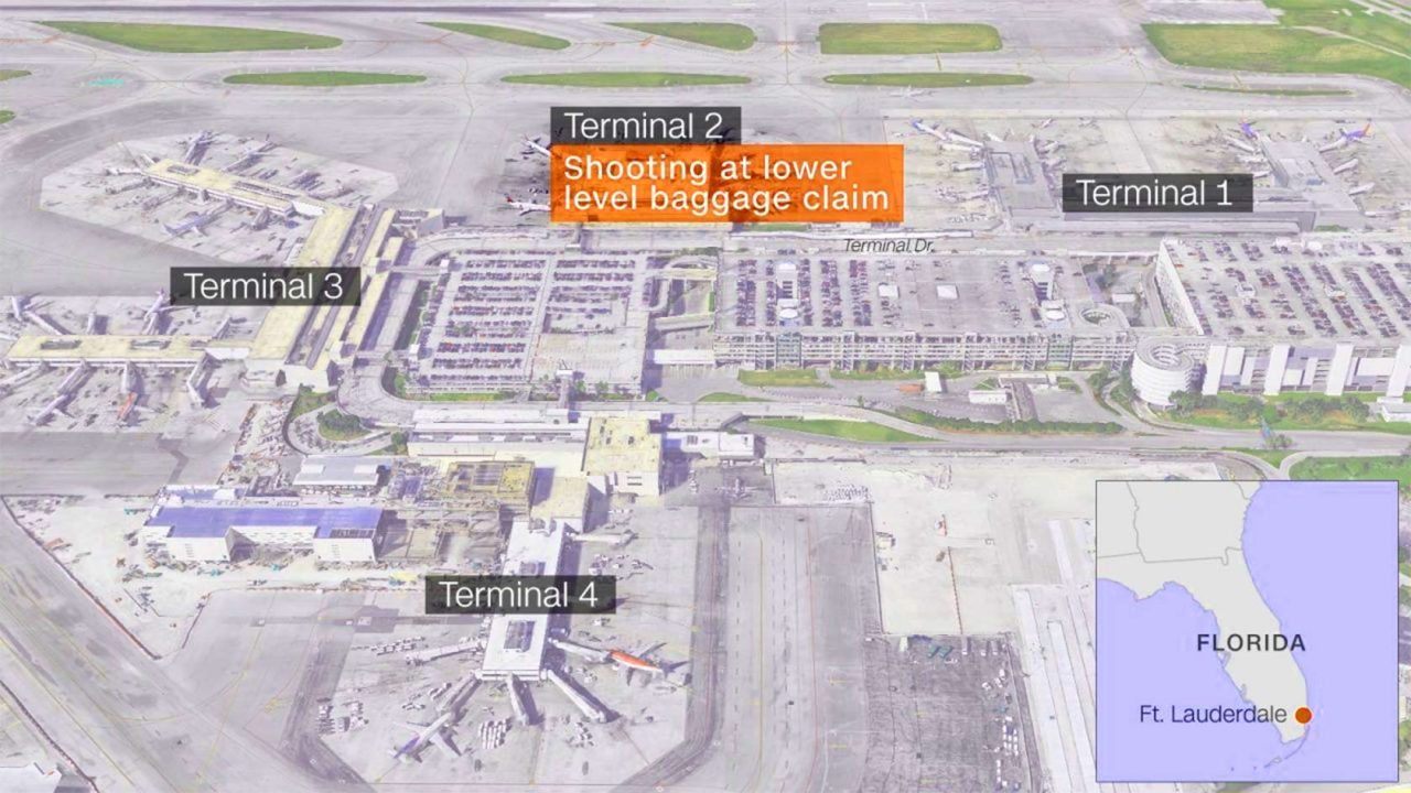 Terminals Map Fort Lauderdale Airport General Scheme