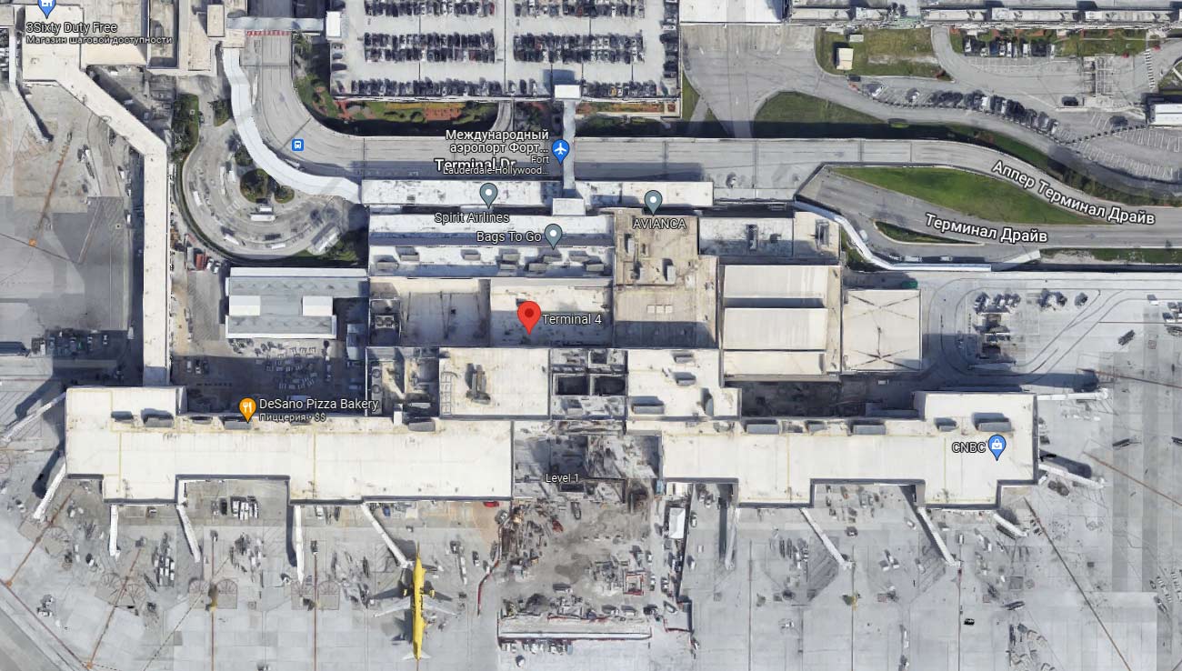 Terminal 4 Fort Lauderdale Airport map