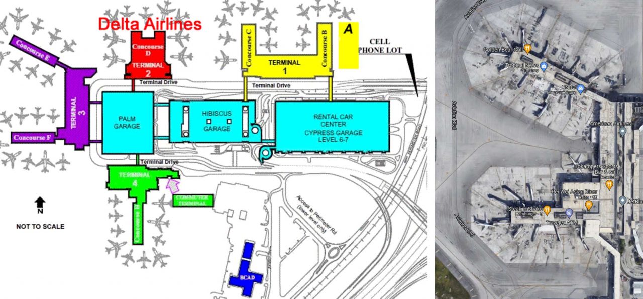 Terminal 3 Map Fort Lauderdale Airport FLL