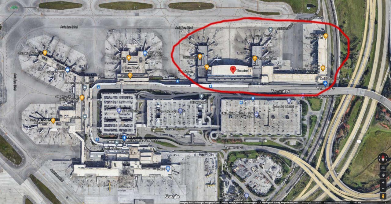 Terminal 1 map Fort Lauderdale Airport