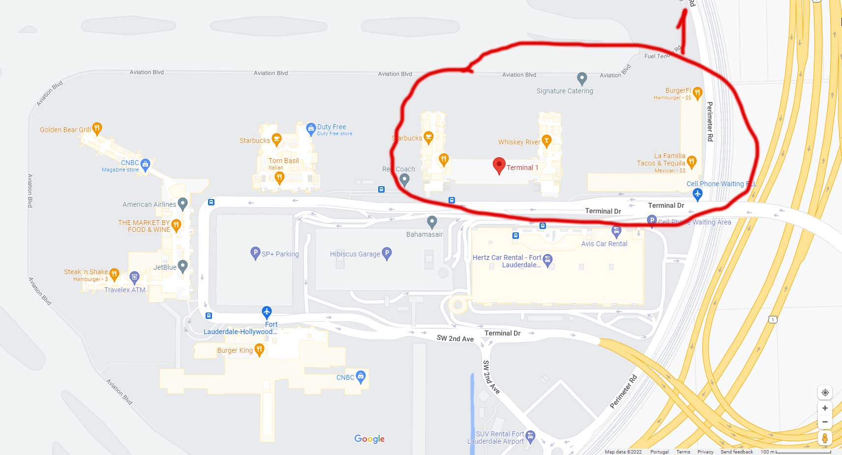 Terminal 1 Map Fort Lauderdale Airport   Terminal 1 Fll Airport Map 