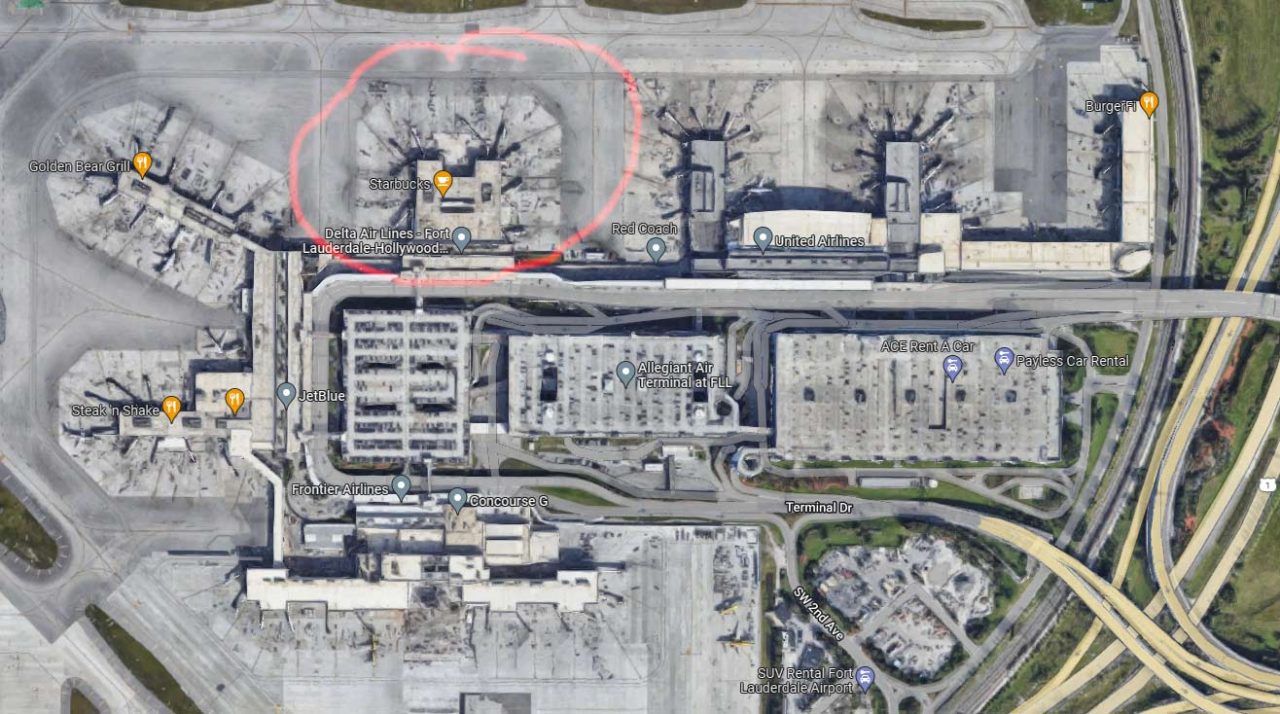 Terminal 2 map Fort Lauderdale-Hollywood International Airport