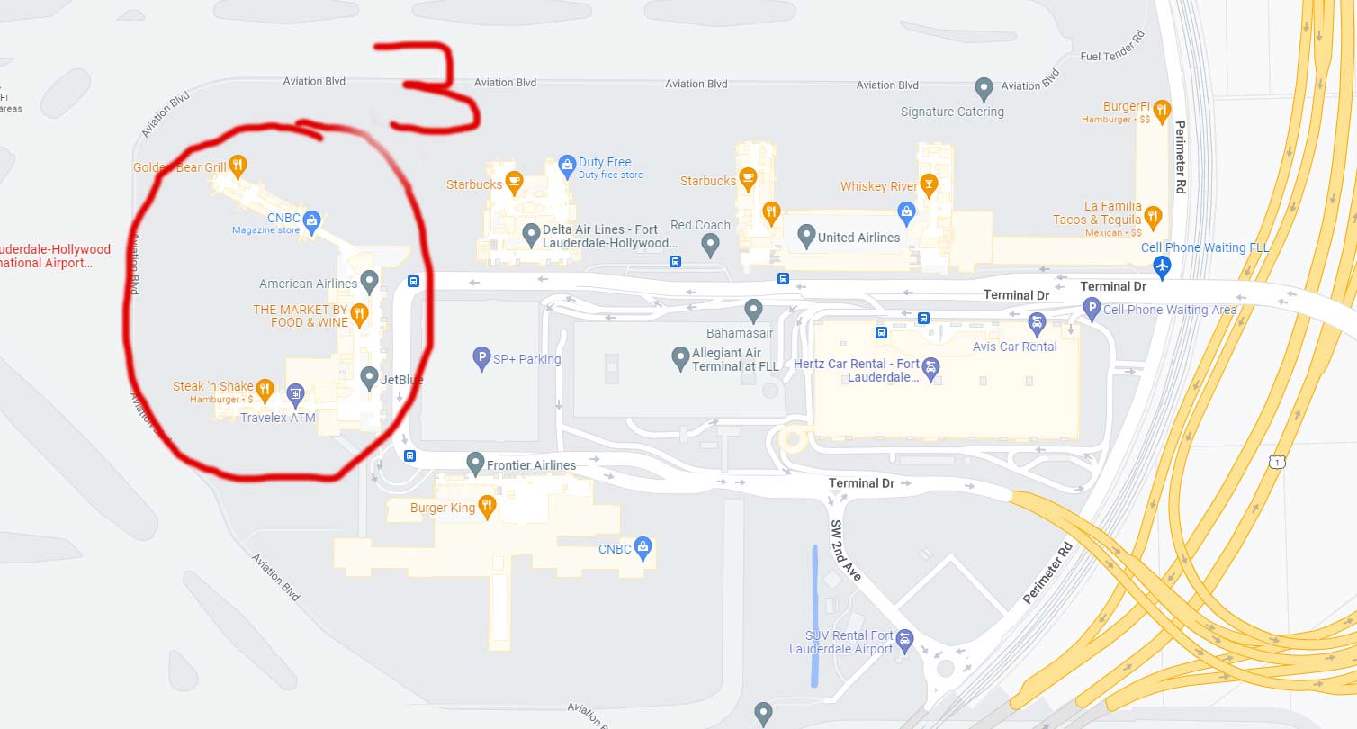 Fort Lauderdale Airport Map Food