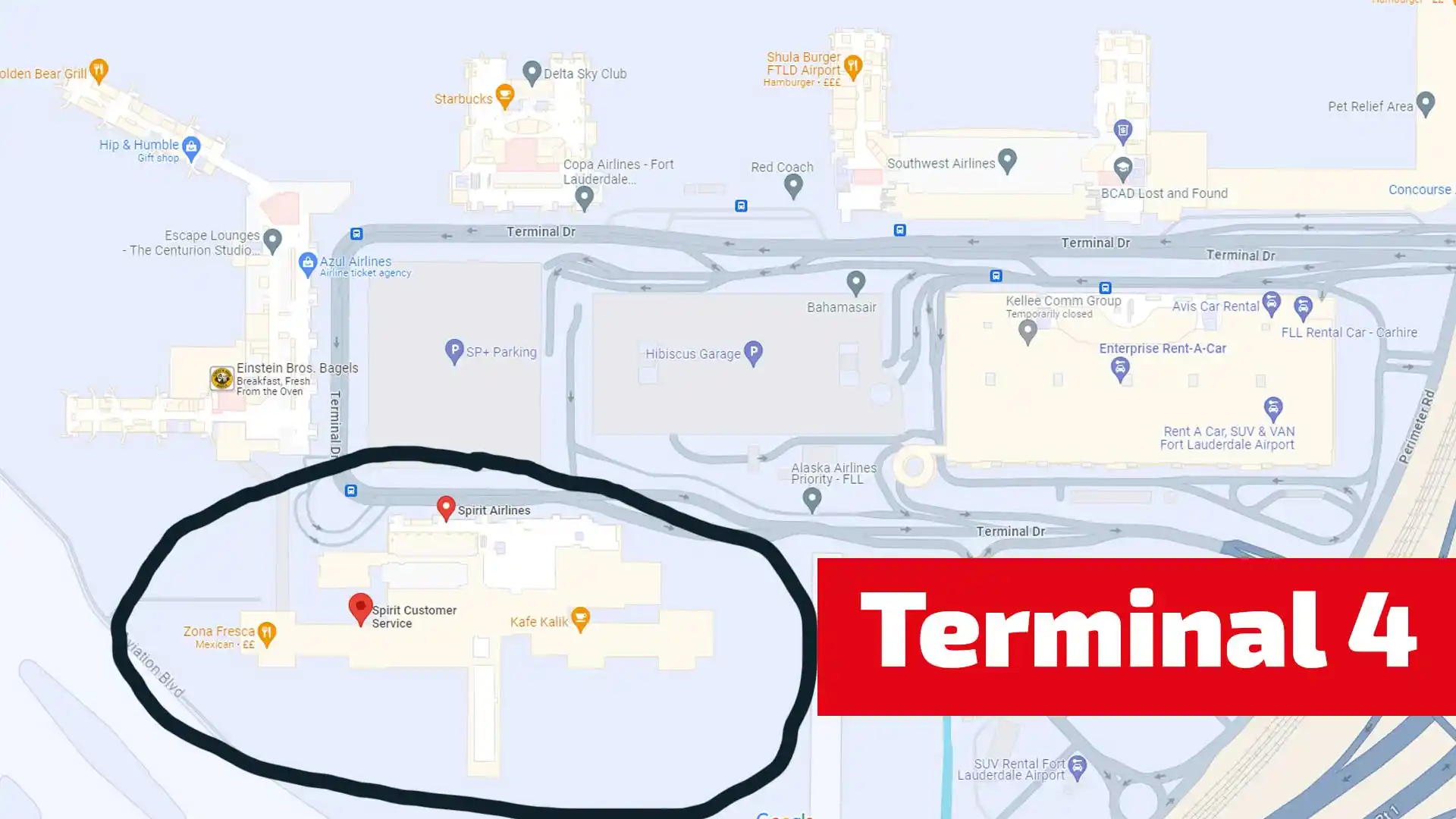 Spirit Airline Fort Lauderdale Airport Terminal FLL